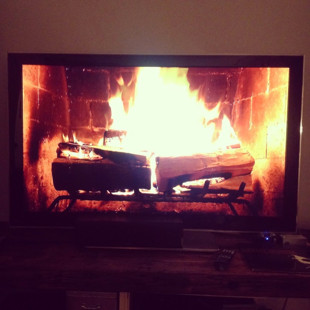 Party Tip: Roaring Fire on a TV
